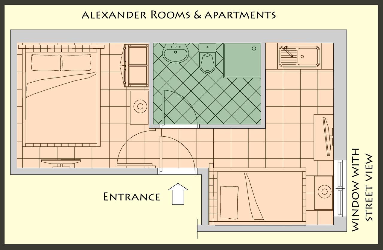 Alexander Rooms & Apartments 이구메니차 객실 사진