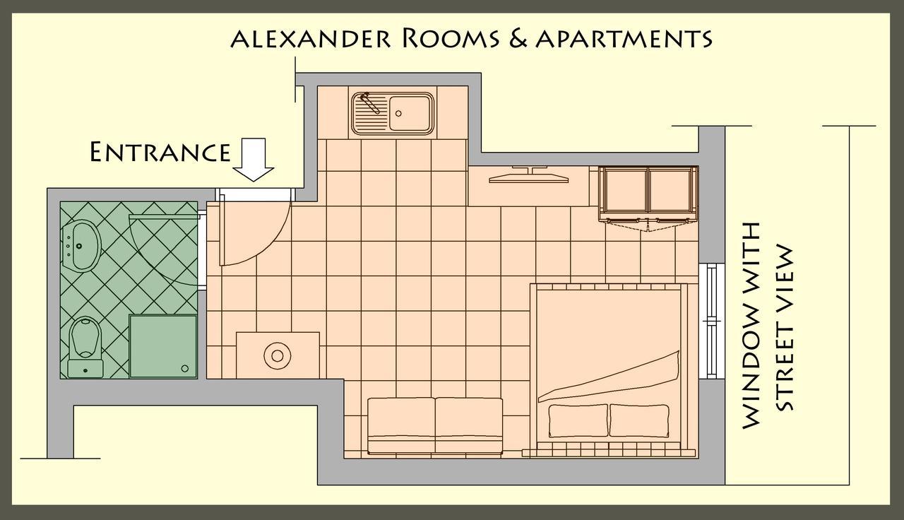 Alexander Rooms & Apartments 이구메니차 객실 사진